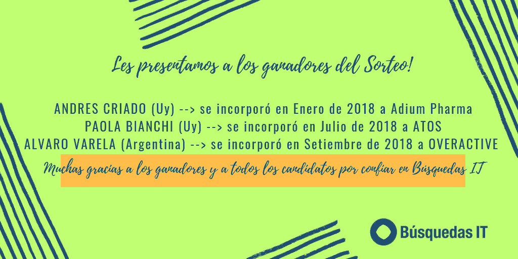 Agradecimiento a todos los candidatos que confían en Búsquedas IT