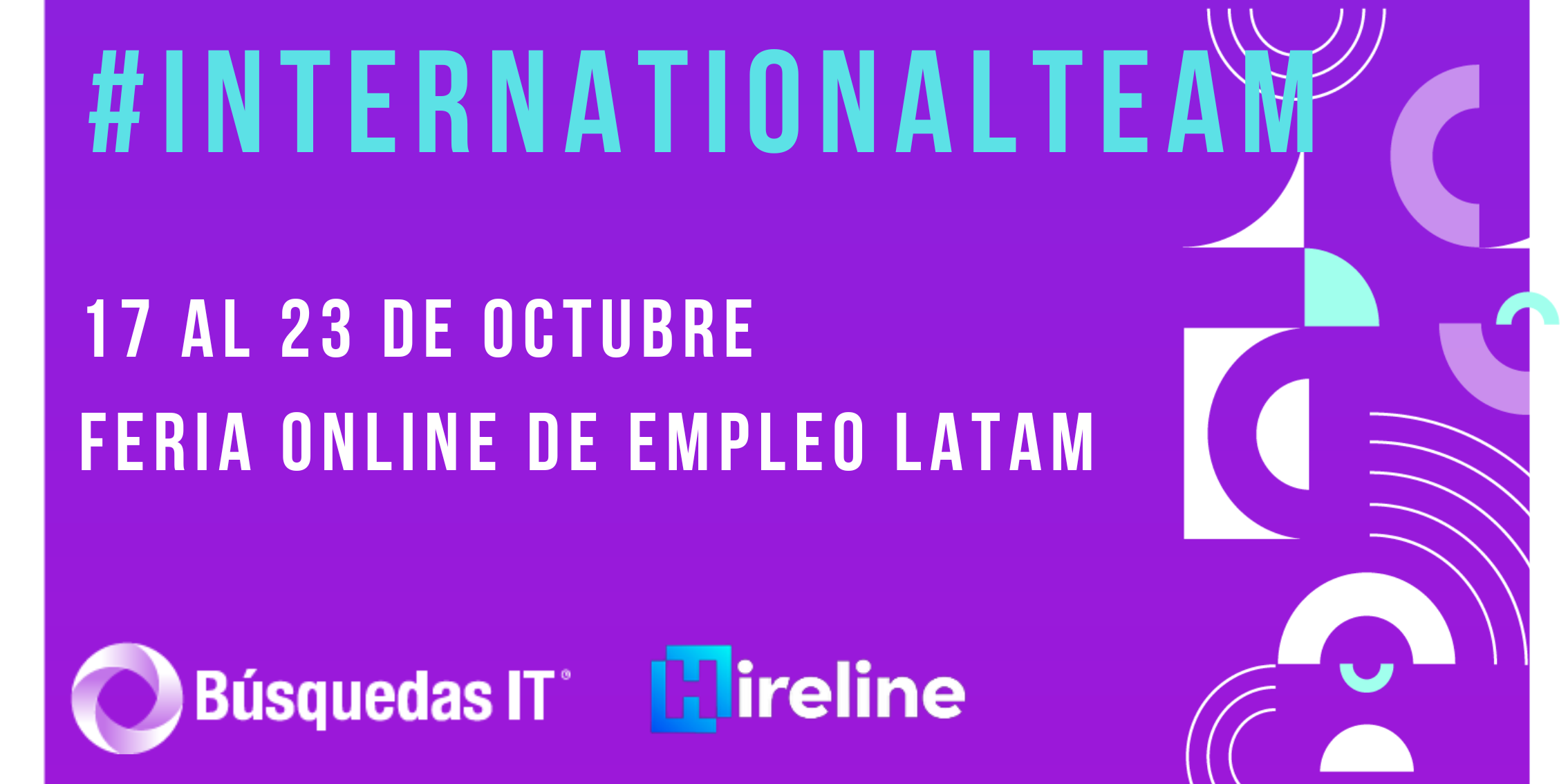 Del 17 al 23 de Octubre, estaremos en la feria online de LATAM de la plataforma Hireline // From October 17th to 23rd, we will be at the LATAM online fair of the Hireline platform.