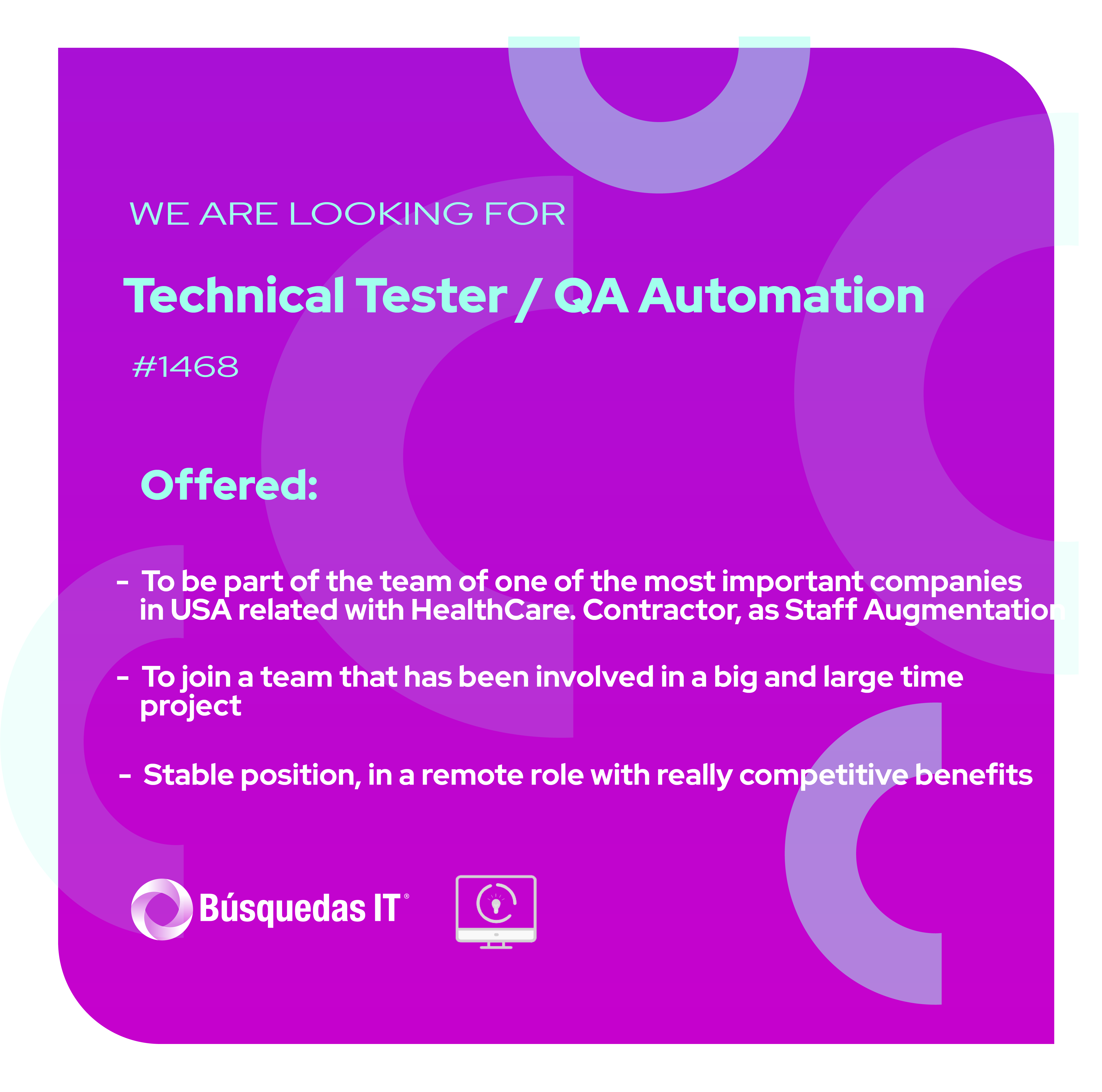 Búsquedas ITTECHNICAL TESTER / QA AUTOMATION